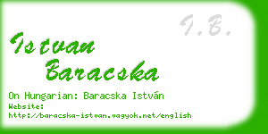 istvan baracska business card